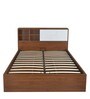 Rubix King Size Bed with Storage in Walnut Finish
