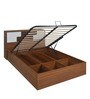 Rubix King Size Bed with Storage in Walnut Finish