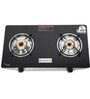 Wonderchef Ruby 2 Burner Glass Cooktop with 7mm Toughened Glass in Black Colour