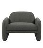 Ruby Charcoal Colour Lounge Chair In Boucle Fabric