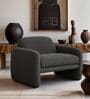 Ruby Charcoal Colour Lounge Chair In Boucle Fabric