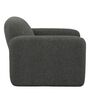 Ruby Charcoal Colour Lounge Chair In Boucle Fabric