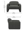 Ruby Charcoal Colour Lounge Chair In Boucle Fabric