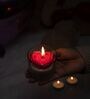 Ruby Heart Candle