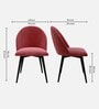 Modern Dining Chair With Iron Legs In Pink Color