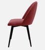Modern Dining Chair With Iron Legs In Pink Color