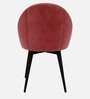 Modern Dining Chair With Iron Legs In Pink Color