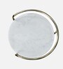 Ruby Metal End Table In White & Gold Colour