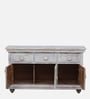 Ruchi Solid Wood Sideboard Farmhouse In White Finish