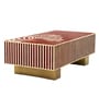 Rudra Crimson Bone Inlay Coffee Table In Red Colour With Artistic Motif Rudra Crimson Bone Inlay Coffee Table In Red Colour With Artistic Motif