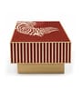 Rudra Crimson Bone Inlay Coffee Table In Red Colour With Artistic Motif Rudra Crimson Bone Inlay Coffee Table In Red Colour With Artistic Motif