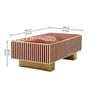 Rudra Crimson Bone Inlay Coffee Table In Red Colour With Artistic Motif Rudra Crimson Bone Inlay Coffee Table In Red Colour With Artistic Motif