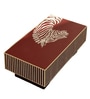 Rudra Crimson Bone Inlay Coffee Table In Red Colour With Artistic Motif Rudra Crimson Bone Inlay Coffee Table In Red Colour With Artistic Motif