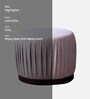 Ruffled Fabric Pouffe In Beige Colour (Set Of 2)