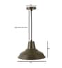 Ruffo Green Matt Metal Hanging Light