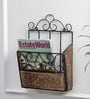Metal Wall Mounted Magazine Holder in Copper Colour