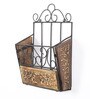 Metal Wall Mounted Magazine Holder in Copper Colour