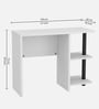 Ruma Study Table In White Finish Ruma Study Table In White Finish