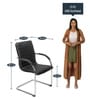 Runner Visitor Chair in Black Colour