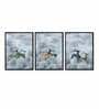 Deer Multicolour Canvas Framed People and Places Art Panels Set of 3