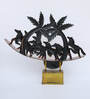 Running Horse Multicolour Iron Figurine