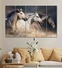 Running Horse Multicolour MDF (Set of 5) Art Panels