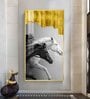 Running Stallions Glass Finish Vertical Wall Art