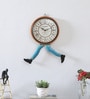 Running Time Multicolour Iron  Wall Clock