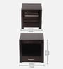 Russell Bedside Table In Dark Mahagony Finish