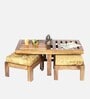 Russell Coffee Table Set in Teak Finish Russell Coffee Table Set in Teak Finish