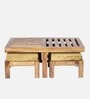 Russell Coffee Table Set in Teak Finish Russell Coffee Table Set in Teak Finish