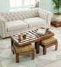 Russell Coffee Table Set in Teak Finish Russell Coffee Table Set in Teak Finish