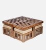 Russell Nesting Coffee Table Set in Teak Finish