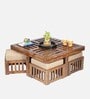 Russell Nesting Coffee Table Set in Teak Finish