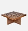 Russell Nesting Coffee Table Set in Teak Finish