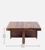 Russell Sheesham Wood Nesting Coffee Table Set in Teak Finish with 4 stools