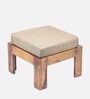 Russell Sheesham Wood Nesting Coffee Table Set in Teak Finish with 4 stools