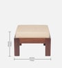 Russell Sheesham Wood Nesting Coffee Table Set in Walnut Finish with 2 stools