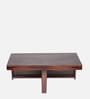 Russell Sheesham Wood Nesting Coffee Table Set in Walnut Finish with 2 stools
