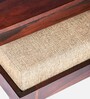 Russell Sheesham Wood Nesting Coffee Table Set in Walnut Finish with 2 stools
