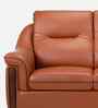 Russet Leatherette 2 Seater Sofa In Brown Color