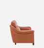 Russet Leatherette 2 Seater Sofa In Brown Color