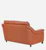 Russet Leatherette 2 Seater Sofa In Brown Color
