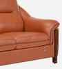 Russet Leatherette 2 Seater Sofa In Brown Color