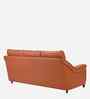 Russet Leatherette 3 Seater Sofa In Brown Color