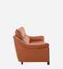 Russet Leatherette 3 Seater Sofa In Brown Color