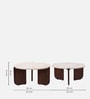 Russet Marble Coffee Table In White Finish