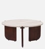 Russet Marble Coffee Table In White Finish