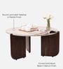 Russet Marble Coffee Table In White Finish