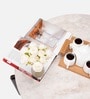 Russet Marble Coffee Table In White Finish